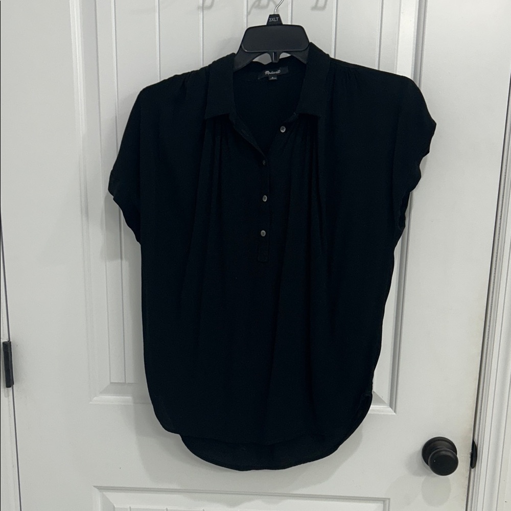 Madewell Black Button-Down Shirt